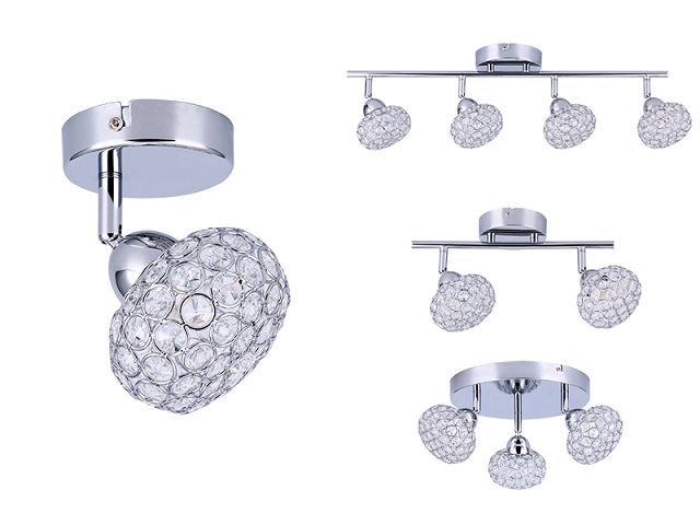 Modern Polished Chrome crystal ball Round Ceiling Spotlight AS-2001