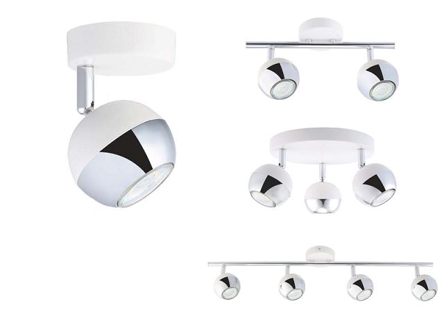 Modern 3 Way Adjustable Domed Heads Straight Bar Ceiling Spotlight AS-2007