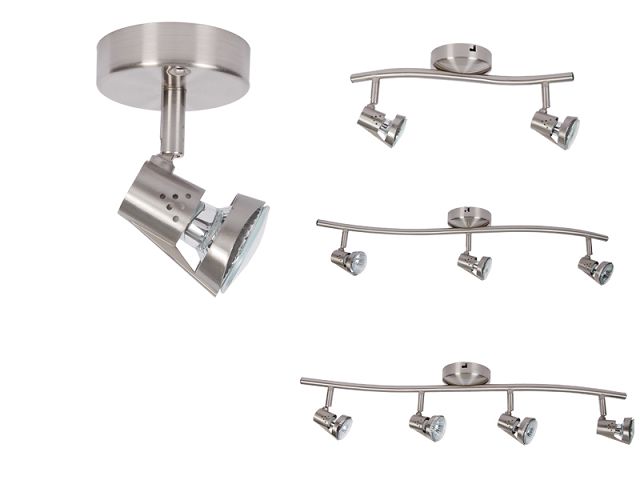 Industrial Retro GU10 Ceiling Spotlight Bar 3 Lamp Black Metal Adjustable Track Light Fitting AS-2016