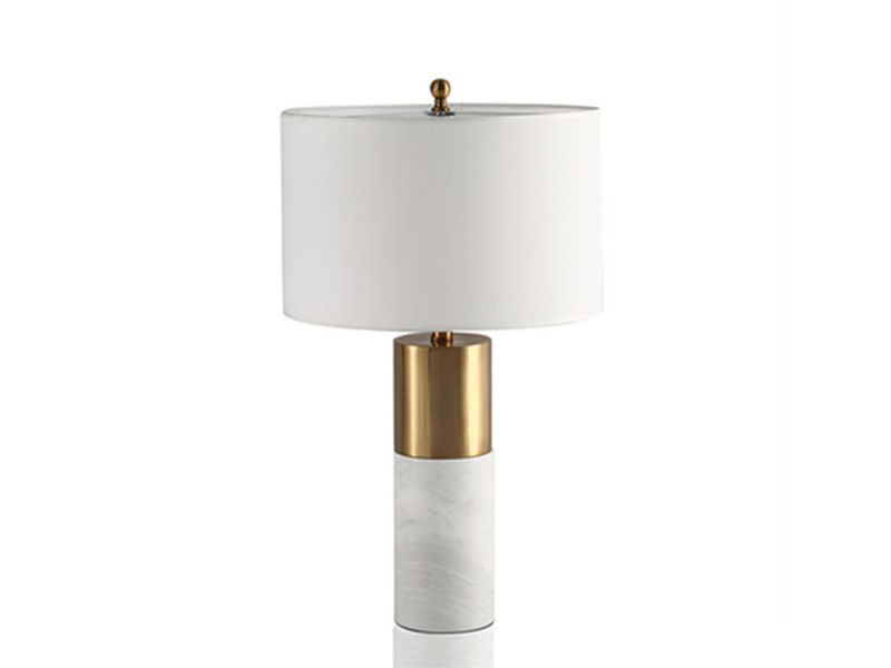Marbel base table lamp fabric lampshade E27 AT-7122