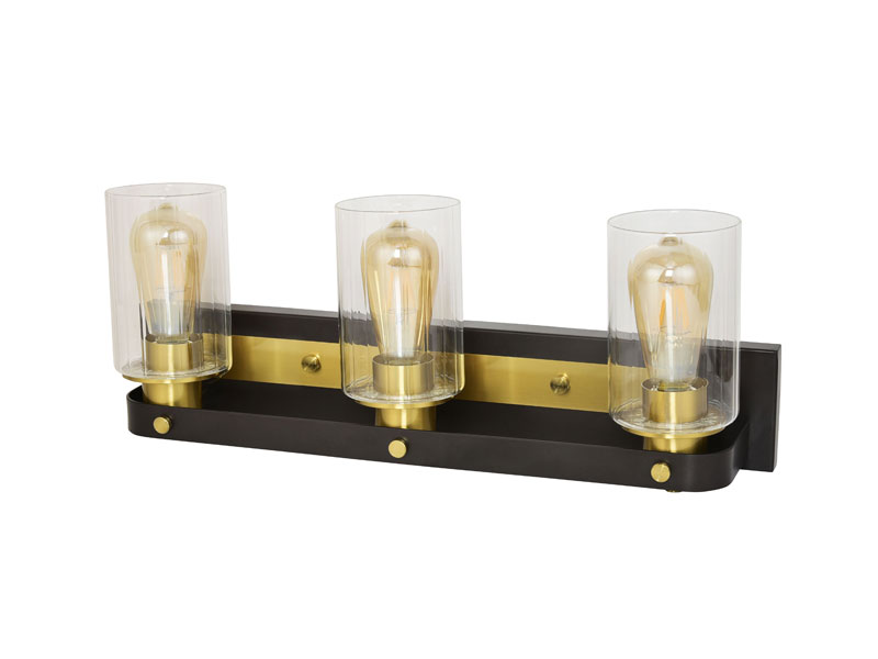 Vanity Light Oil Rubbed Bronze, Industrial wall sconce Fixture with Clear Glass Shade Sconces AW-3001-03