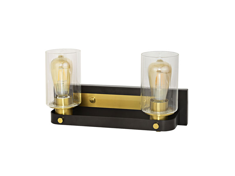 ORB Industrial wall sconce Fixture with Clear Glass Shade Sconces for Bedroom Porch Kitchen Living Room AW-3001-02