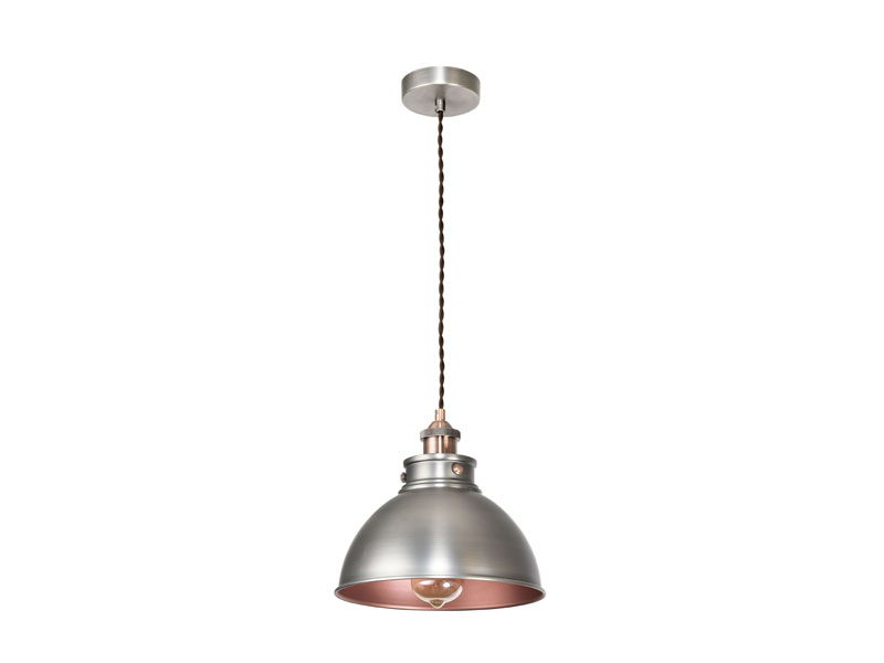 Industrial Style Ceiling Lights, Post silver Pendant Light Metal Lampshade AP-3003-01
