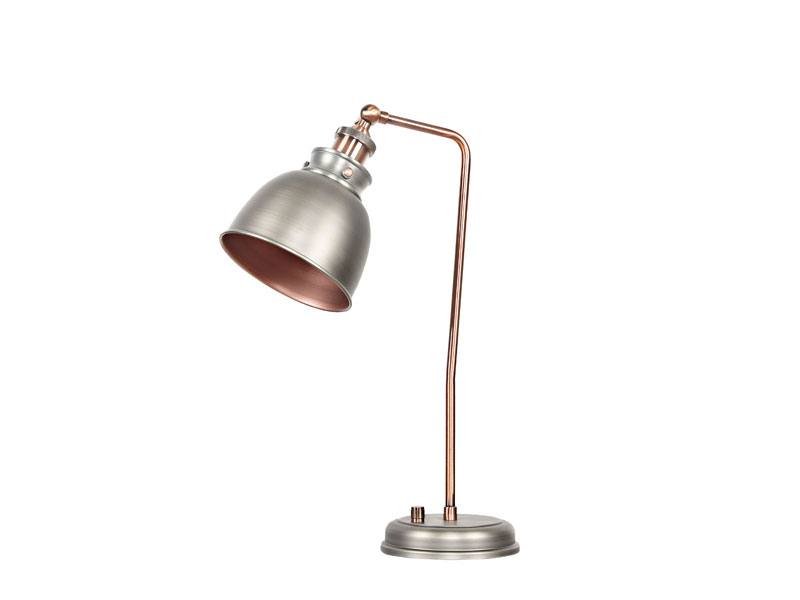 Industrial sytle Table Lamp Post silver & Iron Lamp Body AT-3003