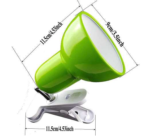 AJ E27 Metal Lampshade Led Desk Lamps Adjustable Clamp Light,Clamp On Desk/Table/Bunk Bed/Cupboard Home Lighting, (Seven Colors )